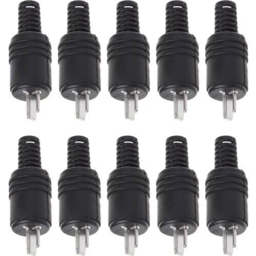 YYSD 10 Pcs 2 Pin DIN Speaker Plug 2-Pin Plug Hifi Loudspeaker Cable Solder Connector