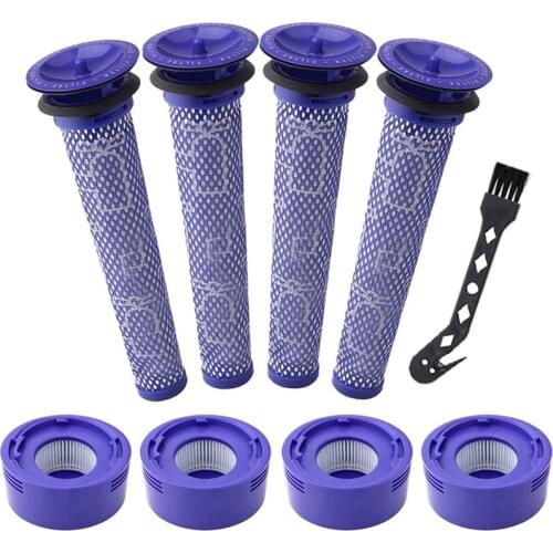 Promotion!4 Pack Pre-Filters and 4 Pack HEPA Post-Filters Replacements for Dyson V7, V8 Animal and V8 Absolute Cordless Vacuum
