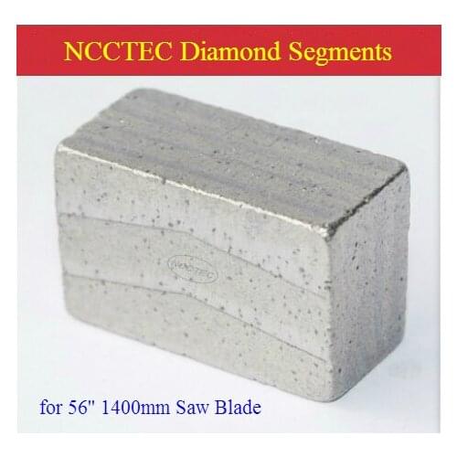 V Shape Diamond segments teeth heads for Diameter 56'' inch 1400mm Combination mine saw blade cutting bluestone 14/20mm Height