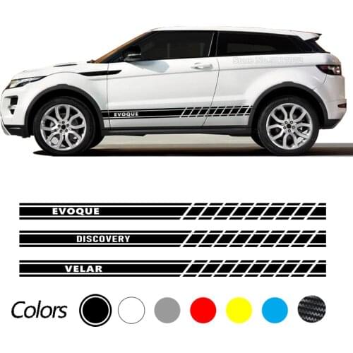 Car Door Side Skirt Stickers for Land Rover Discovery 3 4 2 Freelander Evoque Velar Autogiography SVR SUV Auto Accessories 2PCS