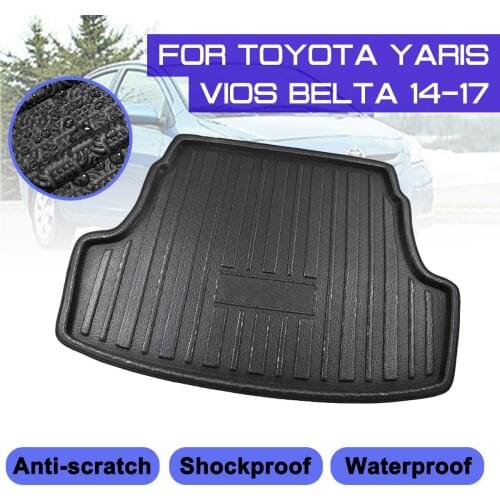 Car Floor Mat Carpet Rear Trunk Anti-mud Cover For Toyota Yaris Vios Belta 2014 2015 2016 2017
