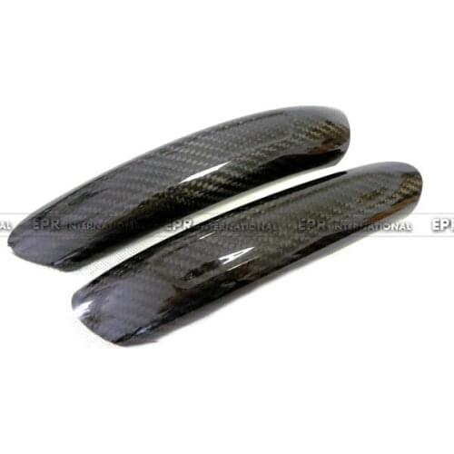 Car-styling Carbon Fiber Inner Door Handle Glossy Finish Interior Trim Accessories Fibre Garnish Tuning Kit Fit For Audi 2011 A1