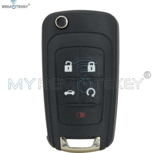 Remtekey Flip Key Shell 4 Button with panic for Buick Chevrolet car key case