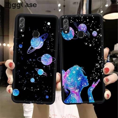 Outer Space Planet Stars Moon Spaceship TPU Silicone Phone Case For Huawei Honor 9 10 20 30 Lite Pro 10i 8X 8C 9X back Cover
