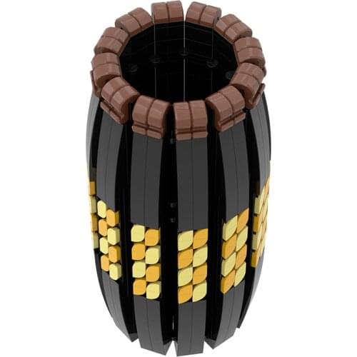 MOC Colorful Wide Mouth Vase Flowers Bouquets Plants Decoration Blossom Ornaments Building Blocks Model Brick Kids DIY Toys Gift