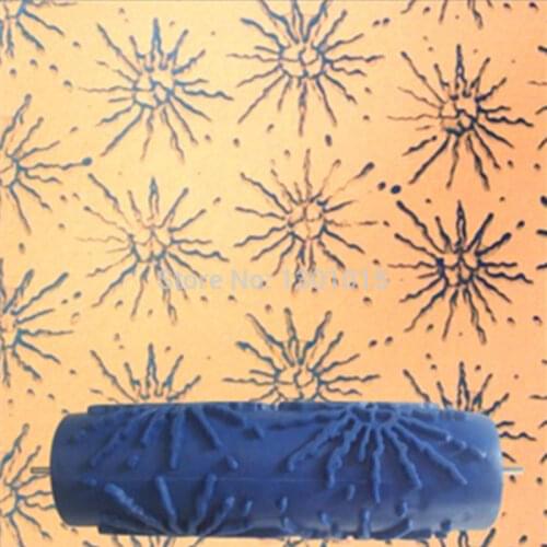 Wallpaper Decoration Patterned Roller Embossed Paint Sleeve Wall Texture Stencil Brush 3D Pattern Decor Painting Machine 7 INCH