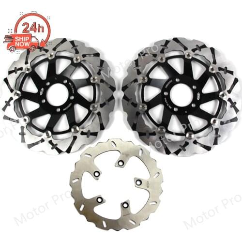 For Kawasaki ZRX 1100 1999 2000 Front Rear Brake Disc Disk Rotor Kit Motorcycle Accessories ZRX1100 99 00 ZRX1200 1200 R S BLACK