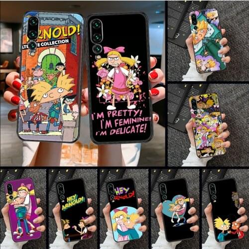 Hey Cartoon Arnolds Phone case For Huawei P Mate P10 P20 P30 P40 10 20 Smart Z Pro Lite 2019 black tpu funda luxury shell pretty