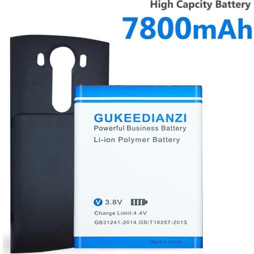 GUKEEDIANZI Free Back Cover+7800mAh BL-45B1F Battery For LG V10 H961N F600 H900 H901 VS990 H968 Li-ion Phone Replacement Battery