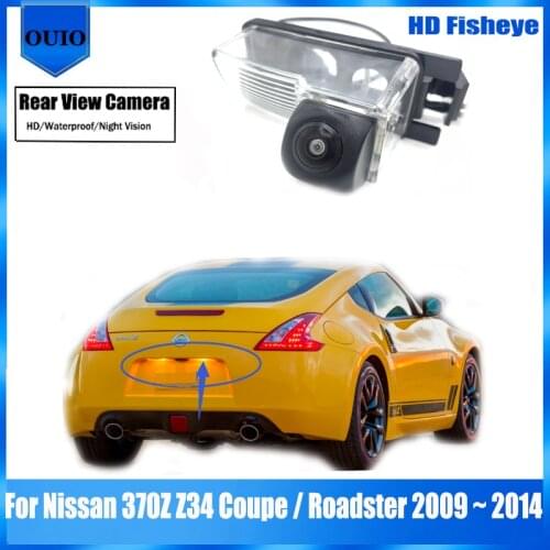 HD rear camera For Nissan 370Z Z34 Coupe / Roadster 2009 ~ 2014 Night vision Parking Reversing Camera / license plate camera