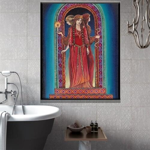 Hecate Goddess of the Crossroads Giclée Canvas Print And Poster Pagan Mythology Psychedelic Bohemian Gypsy Witch Goddess Art