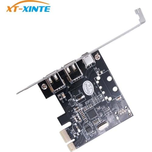 XT-XINTE PCI-E 1X to 1394 Card 3 Port DV HD Video Capture Card Pcie to 1394a 6Pin 4Pin Port Adapter Card For Desktop PC Hot-swap