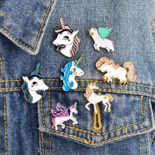 Kawaii flair multi style Animal pins Magical Animal brooches Badges Hard enamel pins Cute animal jewelry Funny gifts