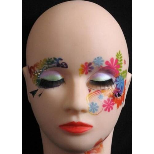 High Grade Soft PVC Massage Training Mannequin Flat Head Practice Make Up Eyelash Eye Lashes Extensions Mannequin Head Manikin