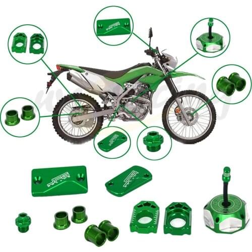 Motorcycles Oil Filler Plug Axle Block Hub Spacers For Kawasaki KX250 KX250F KX450F KX Brake Reservoir Cover Gas Fuel Tank Cap