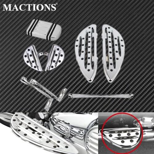 Motorcycle Front Rear Floorboard Footboard Shift Lever W/ Shifter Pegs Brake Pedal Pad Chrome For Harley Softail Touring Glide