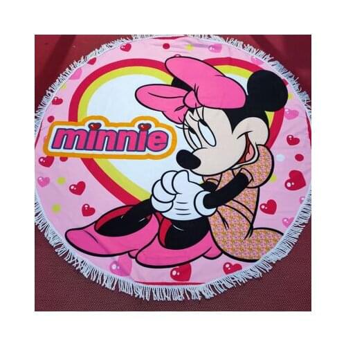 Disney Mickey Minnie 150CM Anime Figures Cartoon Product Cosplay Accessories Bath Towel Washcloth Unisex Gift