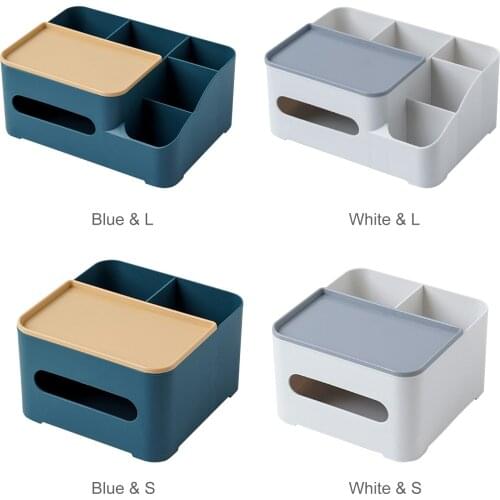 Tissue Box Paper Towel Dispenser Napkin Tissue Case Desktop Toiletries Makeup Organizer Storage Box for Bathroom Home Decor