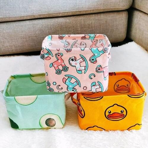 Desktop storage box Multifunctional debris storage basket Cosmetic storage basket Sundries Office small storage basket Fabric