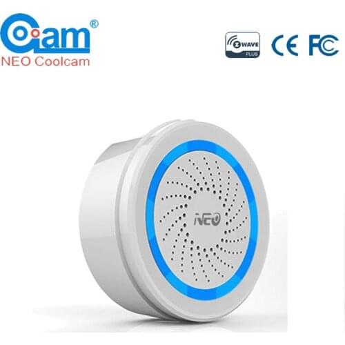 NEO COOLCAM NAS-AB02Z Z-wave Plus Wireless Home Automation Battery-Powered Also Can Be Charged With USB Siren Alarm Sensor