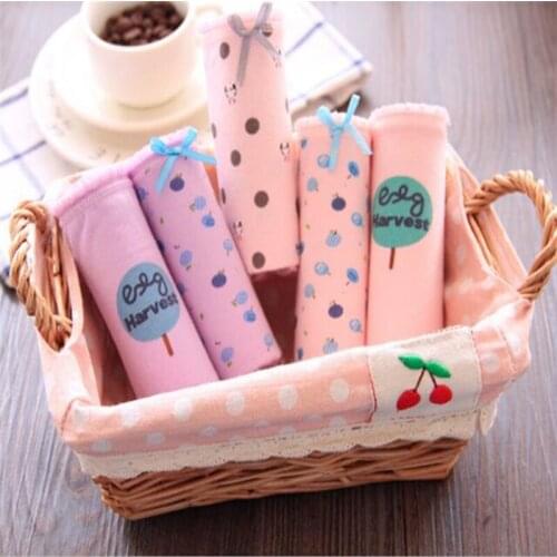 7 Pcs Cotton Underwear for Girls 2018 New Children Soft Panties Teenages Candy Color Briefs SQ-Q1A30-7P