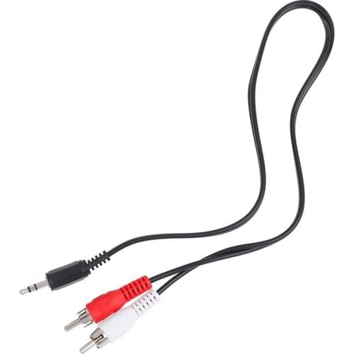 New 0.5M 3.5mm Jack To 2 RCA Audio Cables 3.5 Male To RCA Male Gold Plated Coaxial Aux Cable For Laptop TV DVD Amplifier