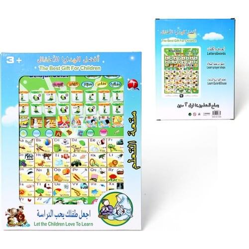 English,Arabic,Malay 3 language learning Quran Douaa,Learn Prayer steps ,Letters words eletronic educational toys for muslim kid