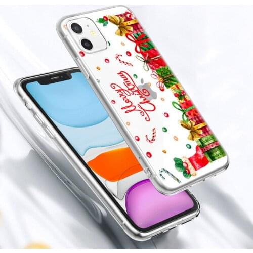 PINZHENG Christmas Phone Case For iPhone 7 8 6 6S Plus Soft Case For iPhone XR X Xs 11 12 Pro Max SE 2020 5 5S Phone Back Cover