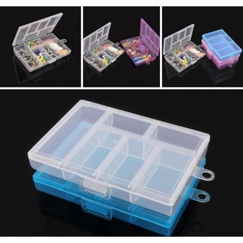 6 Grid PP Fixed Multipurpose Organizer Container Storage Box Fit for Household Daily / Cosmetic / Jewelry / Tool Parts