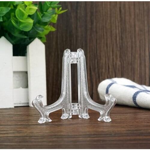 Clear Plastic Easels or Stand / Plate Holders to Display Pictures or Other Items at Weddings, Home Decoration, Tables (20pcs)