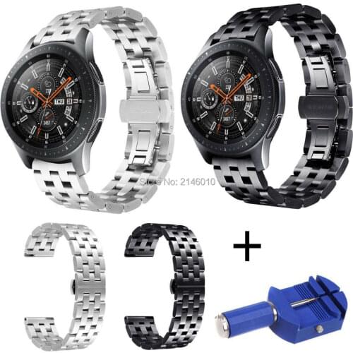 Stainless Steel Band for Amazfit 2 Samsung Galaxy Watch 42/46mm Metal Link Strap
