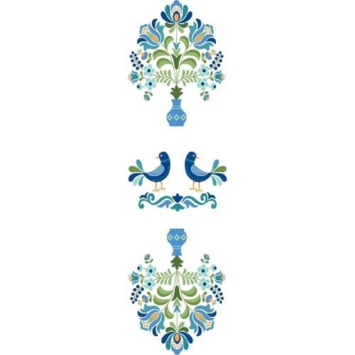Sister Home Design Blue Birds Pattern Ranir - Runner