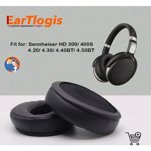 EarTlogis Replacement Ear Pads for Sennheiser HD 300/ 400S/ 4.20/ 4.30/ 4.40/ 4.50 BT BTNC/ 4.40BT/ 4.50BT Earmuff Cover Cushion
