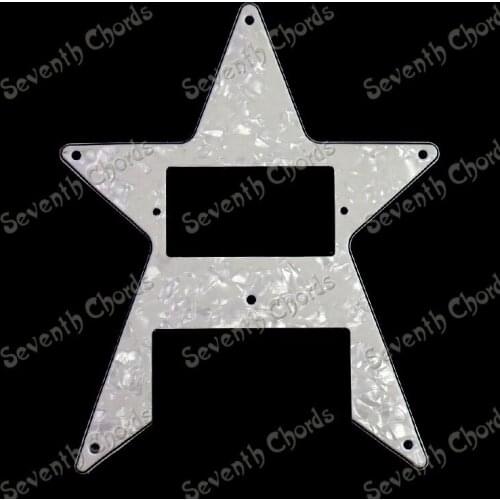 Star/Starfish Shape White Pearl 3 Ply Electric Guitar Pickguard Scratch Plate Scratchplate Pick Guard Anti-scratch Plate