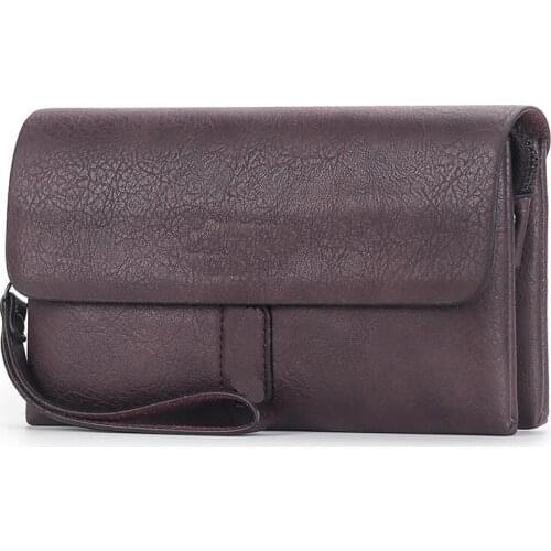 2022 PU Leather Male Waist Pack Phone Purse Leisure Stylish Hand Wrist Bag Boys Pouch Business Mens Handbag Clutch Bag Soft