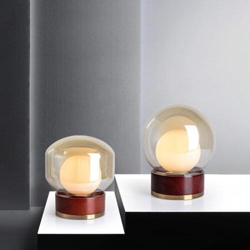 Led bedside lamp led glass lamp table lampada da tavolo bedside lamp bedroom living room abajur de mesa deco