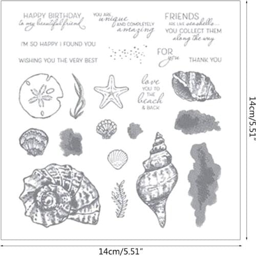 T84E Shell Conch Seal Stamp with Cutting Dies Stencil DIY Scrapbooking Embossing Photo Album Decor Paper Card Craft