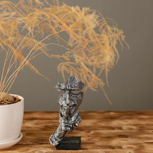 Vintage Resin Abstract Sculpture Figurines Home Decoration Accessories For Study Living Room Ornaments Home Office Desktop Decor