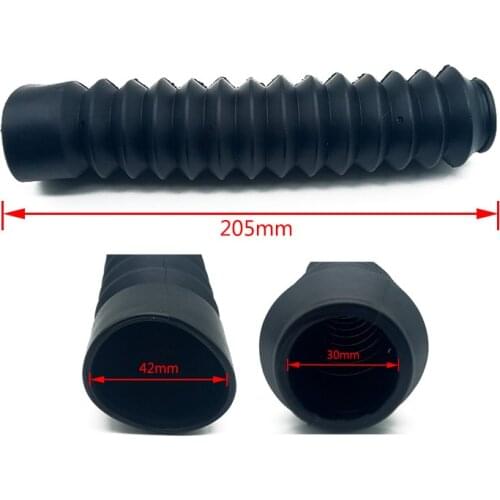 2pcs Motorcycle Front Fork Cover Protector Gaiter Gator Boot Shock Absorber Dust Guard Black Rubber For Motorcross Off-road