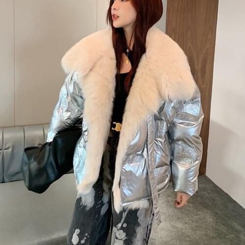 Woman Coats Natural Sheepskin Fur Fashion Down Jacket Female Lamb Fur Collar Windbreaker Warm H113