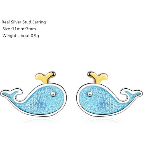 Buyee 100% 925 Sterling Silver Simple Fashion Stud Earrings Women Small Cute Pig Punk Animal Earring for Women Rock Punk Jewelry