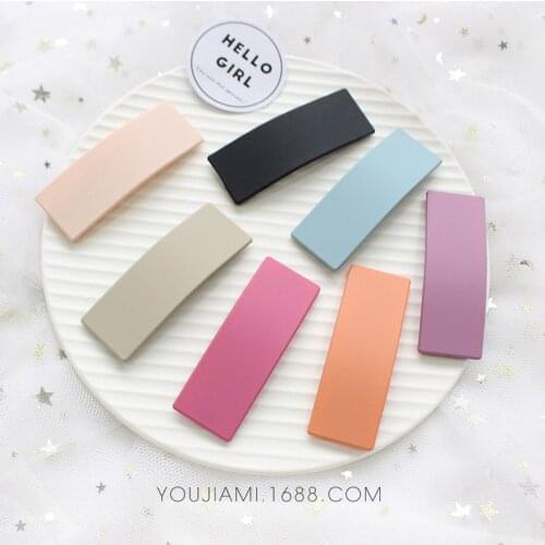 1PC Fashion Women Colorful Solid Metal Thick Barrettes Female Elegant Headbands Hair Clips Lady Hairpins Hair Accessories