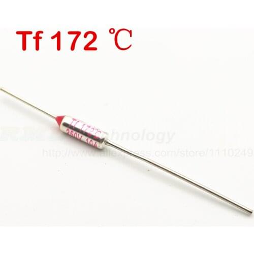 10pcs/lot RY172 TF 172 Degree Celsius 172C 250V 10A Circuit Cut Off Temperature Thermal Fuse Free shipping