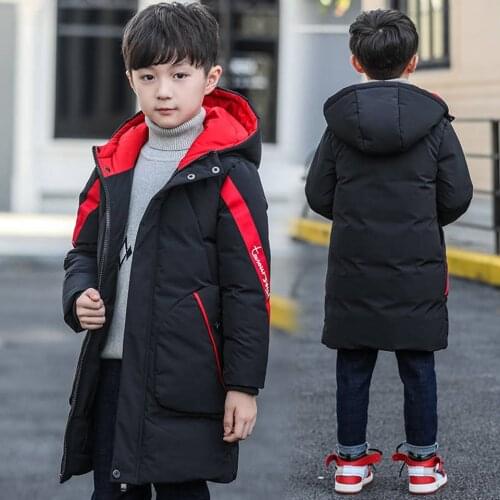 -30 Waterproof Children Clothing 2019 Boy Clothes Warm Winter Down Cotton Jacket Hooded Coat Teen Thicken Outerwear Kids Parka