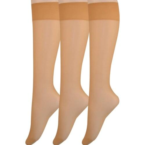 2021 Spring/Summer Womens 6 Pair Pack 20D Silky Sheer Knee Hi Nylon Socks Over the Knee Socks Women Knee High Socks