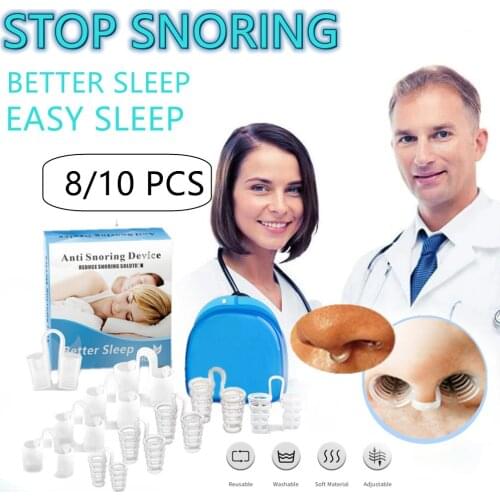 8/10PCS Snoring Solution Anti Snoring Devices Snore Stopper Nose Vents Nasal Dilators For Better Sleep Sleeping Aid Tool