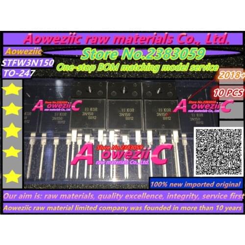 Aoweziic 2018+100% new imported original 3N150 STFW3N150 TO-247 MOS FET 3A 1500V