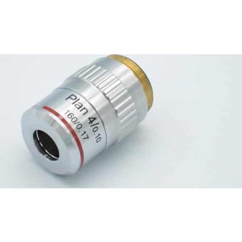 CE,Top quality 4x Plan Microscope achromatic Objective lens ,Biological Microscope Lens parts (DIN160/0.1mm)