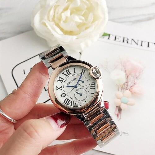 Luxury Watch Women Sports Water Proof Rose Gold Stainless Steel Folding Buckle Watch Band Fashion Ladies Roman Dial Quartz Watch