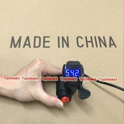 Ebike Throttle 24V / 36V / 48V / 60V / 72V Thumb Throttle with Power Switch LED voltage display for ebike /Ebike DIY Parts